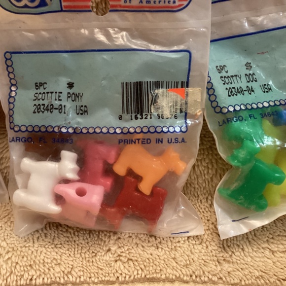 NEW 3 Packages Scotty Dog Pony Costume Seed Beads Lot Neon Rainbow Pastel - Picture 3 of 5